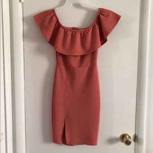 Midi dark pink dress